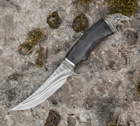 Нож Ворон из дамасской стали купить на сайте koval-knife.shop
